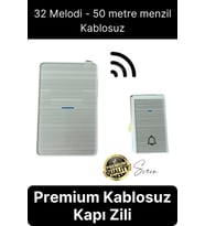 Lüks Kablosuz Uzaktan Kumandalı Yüksek Sesli Uzun Mesafe Menzil Kapı Zili Ev Ofis Dükkan 50 metre
