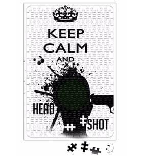 Keep Calm And Head Shot Puzzle 240 Parça Yapboz
