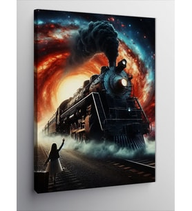 Kanvas Tablo Kara Duman Tren