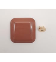 Angel Çanta Aksesuar 7 cm Kare Akrilikli Taba Renk Light Gold Mıknatıslı Kilit