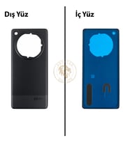 Infinix Zero 40 5G Siyah Uyumlu Arka Kapak Arka Cam Batarya Pil Kapağı Lazer Kesim Back Cover