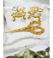 Lucevia Gold Cam Yüzük Yükselticisi Ve Söz Makası Seti (Gold)
