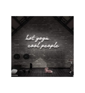 Hot Yoga Cool People Yazılı Neon Tabela