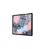 Pembe Gri Soyut II Çerçeveli Cam Tablo