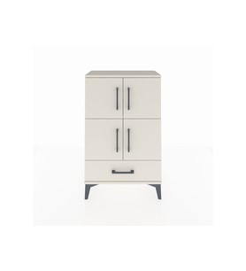 Arges Komodin 4 Raflı Tek Çekmeceli 4 Kapaklı 60x30x96 Aytaşı-Aytaşı
