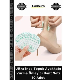 Özel Üretim Şeffaf Görünmez Ultra İnce Su Geçirmez Topuk Ayakkabı Vurma Önleyici Bant Seti 10 Adet