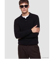 LCW Vision Siyah Polo Yaka Erkek Triko Kazak