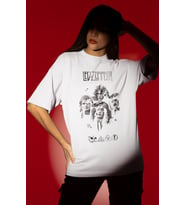 Tasarım Led Zeppelin Rock Metal Müzik Grubu Baskılı Unisex Oversize Tişört