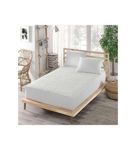 PARKER Sıvı Geçirmez Alez-Pamuklu-Kapitoneli Fitted-Çift Kişilik-Su-Yatak Koruyucu (140x190)