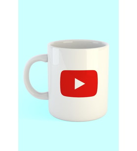 Youtube Logo Baskılı Kahve Kupası