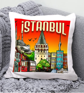 İstanbul Tasarımlı Yastık