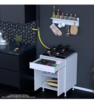 Modilayn BİRCE M-60 x 87 x 48 cm Kapaklı Set Ocak Altı Dolap ve Baharat Rafı