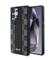 Samsung Galaxy S25 Ultra Uyumlu Kılıf DKNY Orjinal Lisanslı M-safe Şarj Özellikli 3D Yazılı Checkered Pattern Kapak