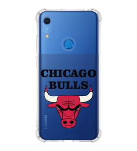 Huawei Y6s Uyumlu Köşe Korumalı Antişok Kapak Chicago Bulls Tasarımlı Şeffaf  Kılıf