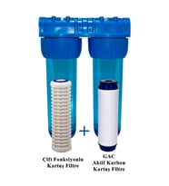 Tat ve Koku Önleyici Su Arıtma Cihazı Filtre 10" inç (Siyah - Beyaz)