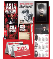 Asla Vazgeçme - Ayraç - Kartpostal - Poster - Nazım Hikmet -  2026 Ajanda Komutan - Gazi Duvar Takvimi - Masa Takvimi