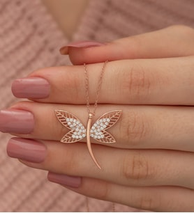 925 Ayar Rose Yusufcuk Kolye Kadın Gümüş Kolye