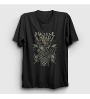 Presmono Unisex Siyah Viking Machine Head T-Shirt 162411tt