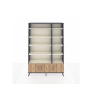 Arges Dolap 10 Raflı 3 Kapaklı 132x30x195 Antrasit-Çam/Aytaşı