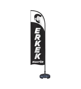 Erkek Kuaför  Yönlendirme Tanıtım ve Reklam Yelken  Bayragı