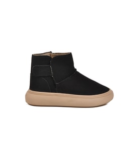 Ayakmod Siyah Süet Cırtlı Unisex Çocuk Bot 823760 P