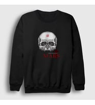 Presmono Unisex Siyah Skull 30 Seconds To Mars Sweatshirt 172259tt
