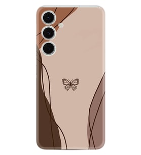Samsung Galaxy A26 Kılıf Boutique Baskılı Resimli Kahve Kelebek Pcode -038