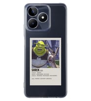 Realme C53 Uyumlu Shrek Minimalsit Poster Desenli Şeffaf Telefon Kılıfı
