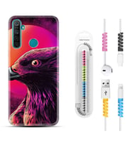 Realme 5i 5 Pro 6i 7 Pro 8 Kılıf Kablo Koruma Spiral Silikon Red Eagle 1752