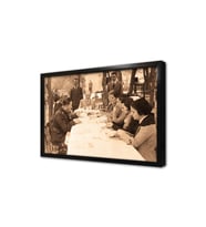 Atatürk Yemek Yerken Çerçeveli Mdf Tablo