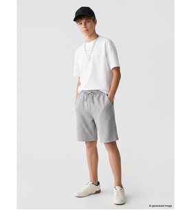 LCW Kids Gri Beli Lastikli Erkek Çocuk Şort