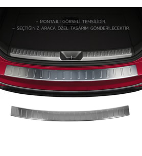 BMW X5 F15 Arka Tampon Eşiği - Krom  2013-2018 Arası