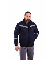 ESER - 7-7 Gabardin İçi Polarlı Mont - Lacivert