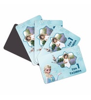 Elsa Temalı Fotoğraflı İsimli 1 Yaş Doğum Günü Magneti (16'Lı Paket) 10X15 (Pembe)