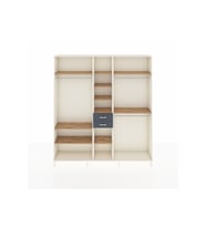 Arges Dolap 10 Raflı 2 Çekmeceli 3 Askılı 220x30x243 Aytaşı-Çam/Antrasit