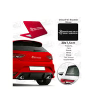 Dünya 5'Ten Büyüktür Tükçe Ingilizce Yazılı Beyaz Oto Sticker 30*7,5 Cm