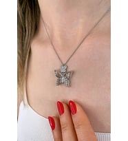 925 Ayar Gümüş Kelebek Kolye - 23179201