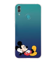 Huawei Y7 2019  Kamera korumalı Kapak Mickey Mouse Tasarımlı  Şeffaf Kılıf