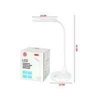 Şarjlı Sarı ve Beyaz Renk Masa Lambası LED Ayarlanabilir Işık Pratik Kullanım WT-005