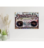 BK Home Retro Boombox Tasarımlı Kanvas Tablo-1