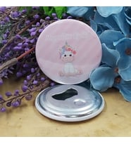 15 Adet Unicorn Baskılı Kişiye Özel Metal Baskılı Bebek Şekeri Metal Magnet Açacak 58 mm-