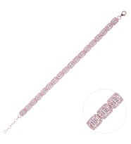 Nusnus Rose Gold Taşlı Kadın Gümüş Bileklik ZRK 2100 12.20 GR