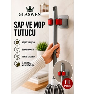 Paspas Süpürge Fırça Ve Mop Askısı Sap Tutucu Askılık