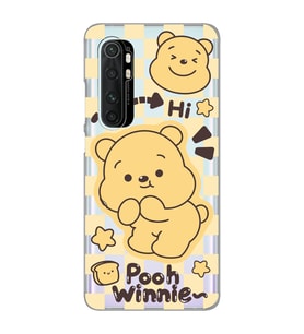 Xiaomi Mi Note 10 Lite Uyumlu Winnie The Pooh Desenli Şeffaf Telefon Kılıfı