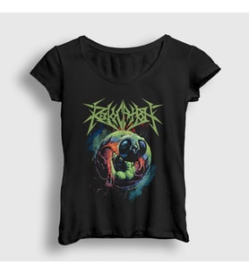 Presmono Kadın Siyah Teratogenesis Revocation T-Shirt 540197tt