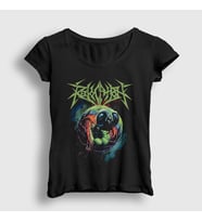 Presmono Kadın Siyah Teratogenesis Revocation T-Shirt 540197tt