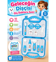 Eğitici Çantalı Oyuncak Dişçi Seti 10 Parça Kız Çocuk Diş Doktoru Oyun Seti (3+ Yaş)