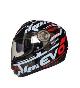 Motosiklet Kaskı Ce Onaylı Full Face Abs Materıal Güneş Vizörlü Kask Evo Red