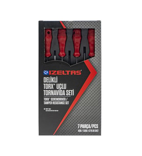 İzeltaş 4776008107 Delikli Torx Uçlu Tornavida Seti 7 Parça
