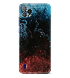 Reeder P13 Blue Plus 2022 Kılıf Desenli Silikon Güzel Kılıf Red Blue Black Abstact 1386